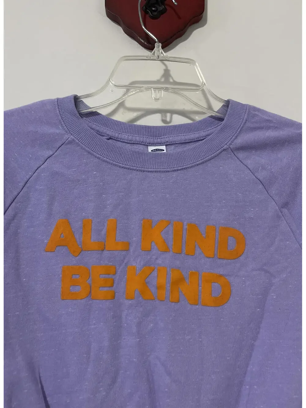 Old Navy Girls XL Purple Long Sleeved Pullover Sweater “All Kind Be Kind”! M1161
